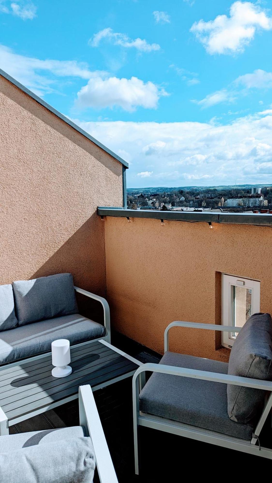 Rooftop Art Apartment, E-Roller,Ausblick,Wlan,Tv Chemnitz Eksteriør billede