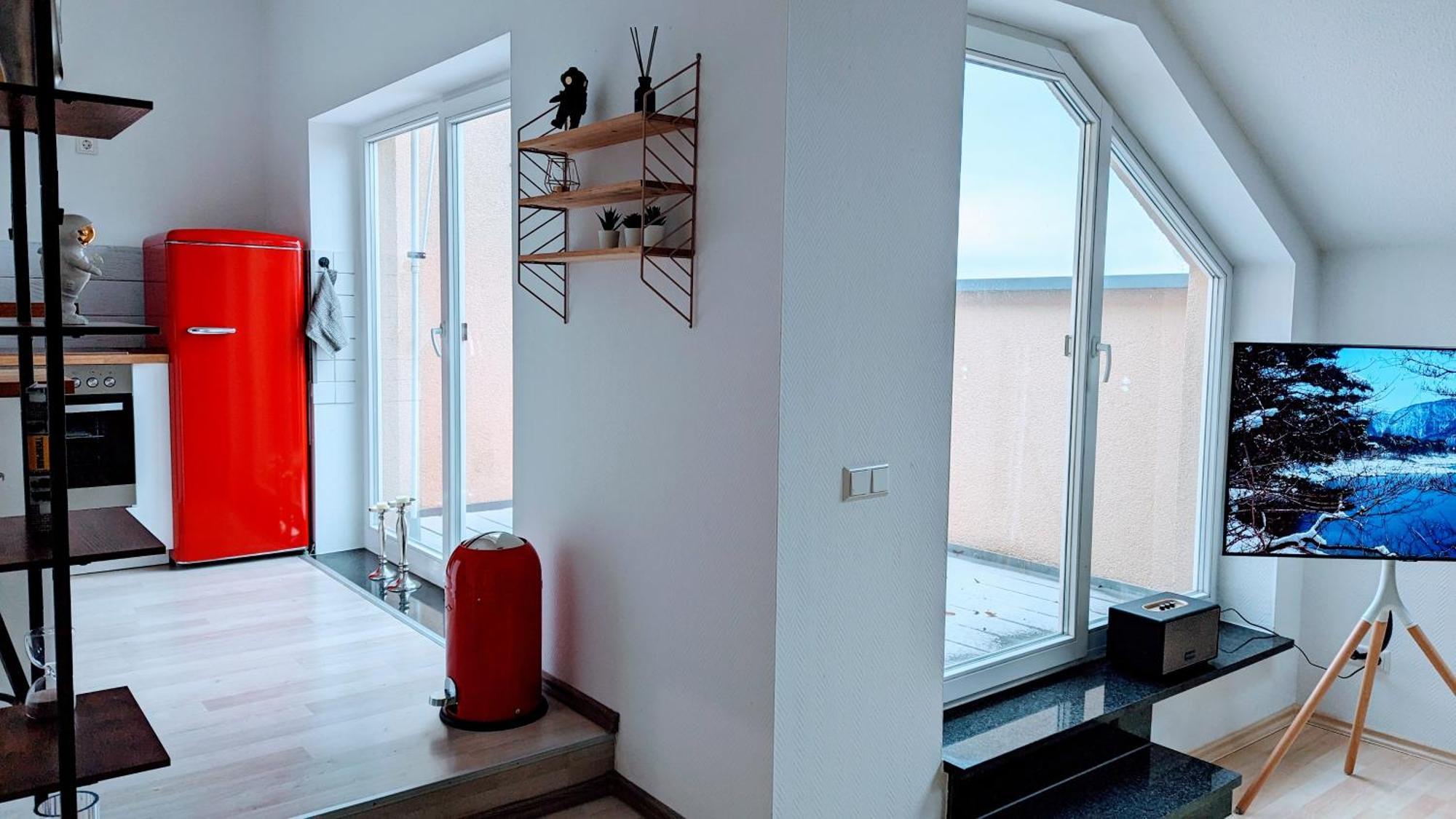 Rooftop Art Apartment, E-Roller,Ausblick,Wlan,Tv Chemnitz Eksteriør billede